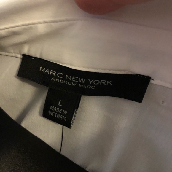 NWT Marc NY sz L Crisp White Top with High Bodice - Picture 9 of 9